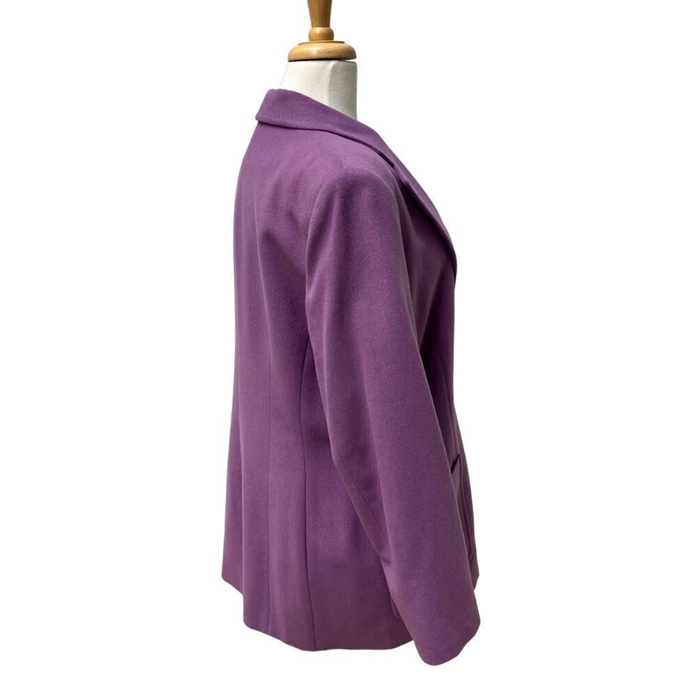 Kate Hill Blazer Jacket Sz 14 Wool Cashmere Purple Careerwear Academia Old Money - Picture 6 of 13